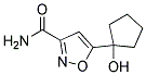 5-(1-Hydroxycyclopentyl)isoxazole-3-carboxamide 结构式