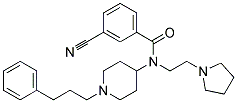 3-CYANO-N-[1-(3-PHENYLPROPYL)PIPERIDIN-4-YL]-N-(2-PYRROLIDIN-1-YLETHYL)BENZAMIDE 结构式