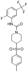 N-[2-FLUORO-5-(TRIFLUOROMETHYL)PHENYL]-4-[(4-METHYLPHENYL)SULFONYL]PIPERIDINE-1-CARBOXAMIDE 结构式
