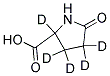 L-2-PYRROLIDINONE-3,3,4,4,5-D5-5-CARBOXYLIC ACID 结构式