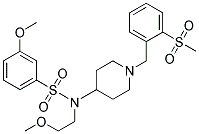 3-METHOXY-N-(2-METHOXYETHYL)-N-(1-[2-(METHYLSULFONYL)BENZYL]PIPERIDIN-4-YL)BENZENESULFONAMIDE 结构式