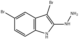 3,5-二溴-2-肼基-1H-吲哚 结构式