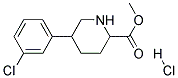 METHYL 5-(3-CHLOROPHENYL)PIPERIDINE-2-CARBOXYLATE HYDROCHLORIDE 结构式