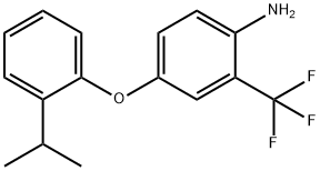 4-(2-ISOPROPYLPHENOXY)-2-(TRIFLUOROMETHYL)ANILINE 结构式