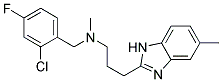 N-(2-CHLORO-4-FLUOROBENZYL)-N-METHYL-3-(5-METHYL-1H-BENZIMIDAZOL-2-YL)PROPAN-1-AMINE 结构式