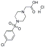 [4-(4-CHLORO-BENZENESULFONYL)-PIPERAZIN-1-YL]-ACETIC ACID HYDROCHLORIDE 结构式