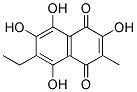 6-ETHYL-2,5,7,8-TETRAHYDROXY-3-METHYL-[1,4]NAPHTHOQUINONE 结构式