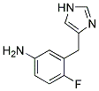 4-FLUORO-3-(1H-IMIDAZOL-4-YLMETHYL)-PHENYLAMINE 结构式