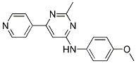 N-(4-METHOXYPHENYL)-2-METHYL-6-PYRIDIN-4-YLPYRIMIDIN-4-AMINE 结构式