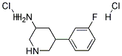 5-(3-FLUOROPHENYL)PIPERIDIN-3-AMINE DIHYDROCHLORIDE 结构式