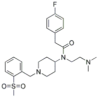 N-[2-(DIMETHYLAMINO)ETHYL]-2-(4-FLUOROPHENYL)-N-(1-[2-(METHYLSULFONYL)BENZYL]PIPERIDIN-4-YL)ACETAMIDE 结构式