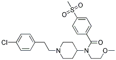 N-(1-[2-(4-CHLOROPHENYL)ETHYL]PIPERIDIN-4-YL)-N-(2-METHOXYETHYL)-4-(METHYLSULFONYL)BENZAMIDE 结构式