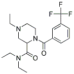 N,N,4-TRIETHYL-1-[3-(TRIFLUOROMETHYL)BENZOYL]PIPERAZINE-2-CARBOXAMIDE 结构式