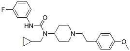 N-(CYCLOPROPYLMETHYL)-N'-(3-FLUOROPHENYL)-N-(1-[2-(4-METHOXYPHENYL)ETHYL]PIPERIDIN-4-YL)UREA 结构式