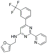 N-(2-FURYLMETHYL)-2-PYRIDIN-2-YL-6-[3-(TRIFLUOROMETHYL)PHENYL]PYRIMIDIN-4-AMINE 结构式