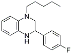 3-(4-FLUOROPHENYL)-1,2,3,4-TETRAHYDRO-1-PENTYLQUINOXALINE 结构式