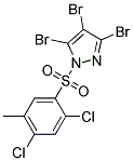 3,4,5-TRIBROMO-1-[(2,4-DICHLORO-5-METHYLPHENYL)SULPHONYL]-1H-PYRAZOLE 结构式