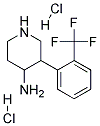 3-(2-(TRIFLUOROMETHYL)PHENYL)PIPERIDIN-4-AMINE DIHYDROCHLORIDE 结构式
