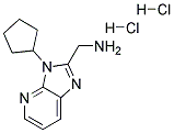 C-(3-CYCLOPENTYL-3H-IMIDAZO[4,5-B]PYRIDIN-2-YL)-METHYLAMINE DIHYDROCHLORIDE 结构式