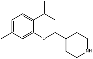 4-[(2-ISOPROPYL-5-METHYLPHENOXY)METHYL]PIPERIDINE 结构式