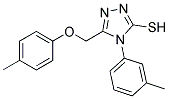 5-((4-METHYLPHENOXY)METHYL)-4-(3-METHYLPHENYL)-4H-1,2,4-TRIAZOLE-3-THIOL 结构式