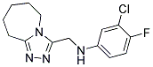 3-CHLORO-4-FLUORO-N-(6,7,8,9-TETRAHYDRO-5H-[1,2,4]TRIAZOLO[4,3-A]AZEPIN-3-YLMETHYL)ANILINE 结构式