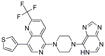 5-[4-(1H-PURIN-6-YL)PIPERAZIN-1-YL]-8-(3-THIENYL)-2-(TRIFLUOROMETHYL)-1,6-NAPHTHYRIDINE 结构式