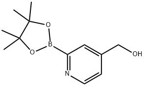 2-(4,4,5,5-四甲基-1,3,2-二氧硼杂环戊烷-2-基)-4-吡啶甲醇 结构式