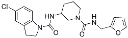 5-CHLORO-N-(1-([(2-FURYLMETHYL)AMINO]CARBONYL)PIPERIDIN-3-YL)INDOLINE-1-CARBOXAMIDE 结构式