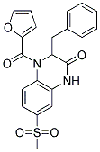 3-Benzyl-4-(2-furoyl)-7-(methylsulfonyl)-3,4-dihydroquinoxalin-2(1H)-one 结构式