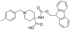 4-(((9H-FLUOREN-9-YL)METHOXY)CARBONYLAMINO)-1-(4-METHYLBENZYL)PIPERIDINE-4-CARBOXYLIC ACID 结构式