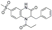 3-BENZYL-7-(METHYLSULFONYL)-4-PROPIONYL-3,4-DIHYDROQUINOXALIN-2(1H)-ONE 结构式