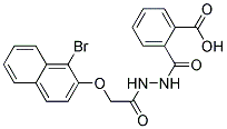 2-(N'-[2-(1-BROMO-NAPHTHALEN-2-YLOXY)-ACETYL]-HYDRAZINOCARBONYL)-BENZOIC ACID 结构式