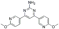 4,6-BIS-(6-METHOXY-PYRIDIN-3-YL)-PYRIMIDIN-2-YLAMINE 结构式