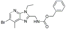 (6-BROMO-3-ETHYL-7-METHYL-3H-IMIDAZO[4,5-B]PYRIDIN-2-YLMETHYL)-CARBAMIC ACID BENZYL ESTER 结构式