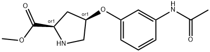 METHYL (2S,4S)-4-[3-(ACETYLAMINO)PHENOXY]-2-PYRROLIDINECARBOXYLATE 结构式