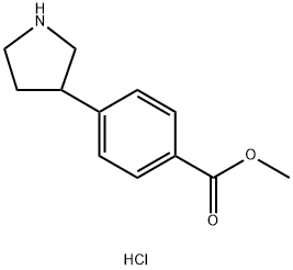 METHYL 4-(PYRROLIDIN-3-YL)BENZOATE HYDROCHLORIDE 结构式