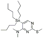 4-DIMETHYLAMINO-2-METHYTHIO-5-(TRIBUTYLSTANNYL)PYRIMIDINE 结构式
