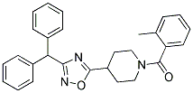 4-[3-(DIPHENYLMETHYL)-1,2,4-OXADIAZOL-5-YL]-1-(2-METHYLBENZOYL)PIPERIDINE 结构式