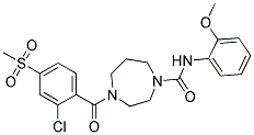 4-[2-CHLORO-4-(METHYLSULFONYL)BENZOYL]-N-(2-METHOXYPHENYL)-1,4-DIAZEPANE-1-CARBOXAMIDE 结构式