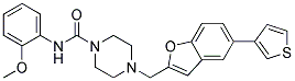 N-(2-METHOXYPHENYL)-4-([5-(3-THIENYL)-1-BENZOFURAN-2-YL]METHYL)PIPERAZINE-1-CARBOXAMIDE 结构式