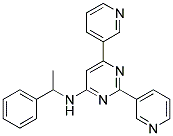 N-(1-PHENYLETHYL)-2,6-DIPYRIDIN-3-YLPYRIMIDIN-4-AMINE 结构式