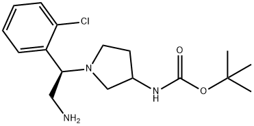 (R)-3-N-BOC-AMINO-1-[2-AMINO-1-(2-CHLORO-PHENYL)-ETHYL]-PYRROLIDINE