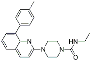 N-Ethyl-4-[8-(4-methylphenyl)quinolin-2-yl]piperazine-1-carboxamide 结构式