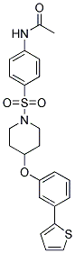 N-[4-((4-[3-(2-THIENYL)PHENOXY]PIPERIDIN-1-YL)SULFONYL)PHENYL]ACETAMIDE 结构式