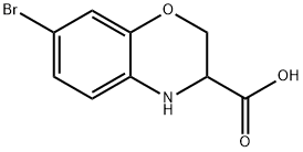 7-BROMO-3,4-DIHYDRO-2H-BENZO[B][1,4]OXAZINE-3-CARBOXYLIC ACID 结构式