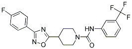 4-[3-(4-FLUOROPHENYL)-1,2,4-OXADIAZOL-5-YL]-N-[3-(TRIFLUOROMETHYL)PHENYL]PIPERIDINE-1-CARBOXAMIDE 结构式