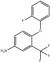 4-(2-氟苯氧基)-3-(三氟甲基)苯胺 结构式