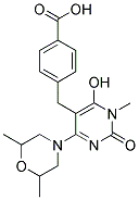 4-([4-(2,6-DIMETHYLMORPHOLIN-4-YL)-6-HYDROXY-1-METHYL-2-OXO-1,2-DIHYDROPYRIMIDIN-5-YL]METHYL)BENZOIC ACID 结构式
