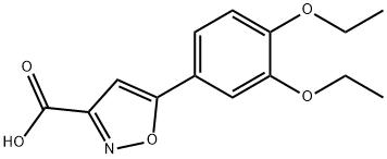 5-(3,4-二乙氧基苯基)异噁唑-3-羧酸 结构式